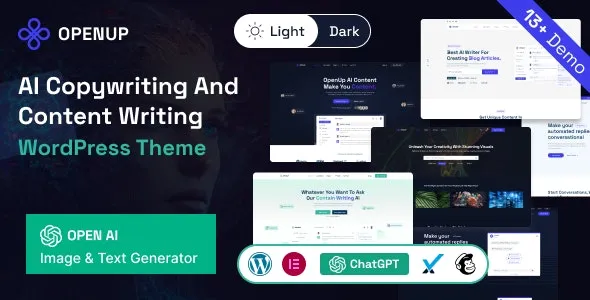 Openup - AI Content Writer & AI Application WordPress Theme