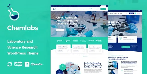 Chemlabs - Laboratory & Science Research WordPress Theme