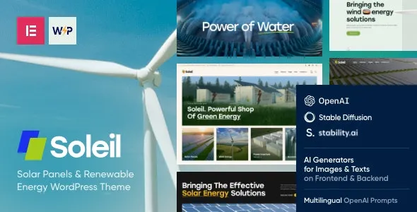 Soleil - Solar Panels & Renewable Energy Theme