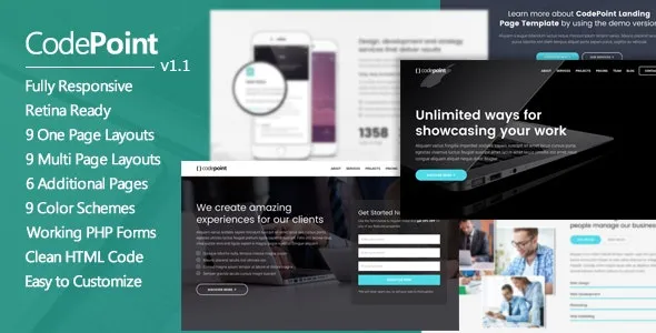 CodePoint - Multi-Purpose Landing Page WordPress Theme