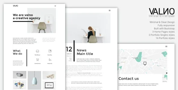 Valno - Minimal Creative Multi page Portfolio WordPress Theme