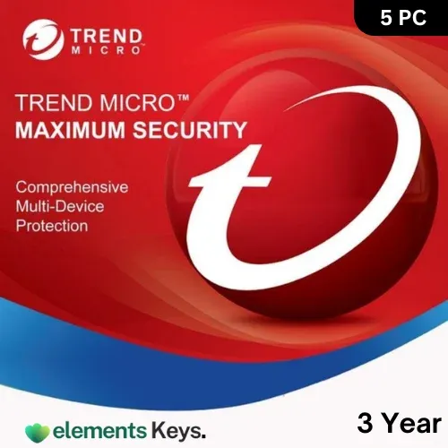 Trend Micro Maximum Security for 5 Device | 3 Year Subscription