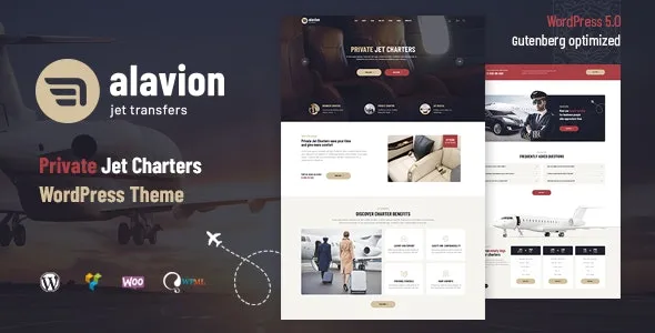 Alavion - Private Jet Charters WordPress Theme