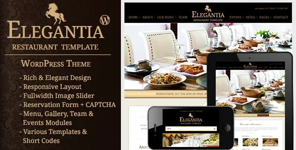 Elegantia - Restaurant and Cafe WordPress Theme