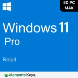 Windows 11 Pro Retail MAK Key 50 PC – Lifetime Validity