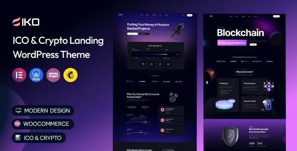 IKO - ICO & Crypto Landing WordPress Theme