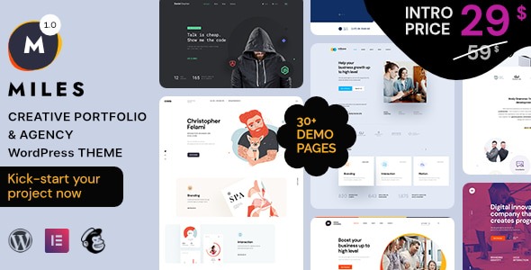 Miles – Creative Portfolio & Agency WordPress Theme