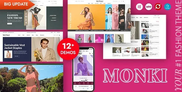 Monki - Elementor Fashion WooCommerce WordPress Theme