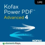 Kofax Power PDF Advanced 4 for Windows | Lifetime