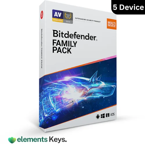 Bitdefender Family Pack 5 Device – 1 Year (Windows / Mac / Android / iOS)