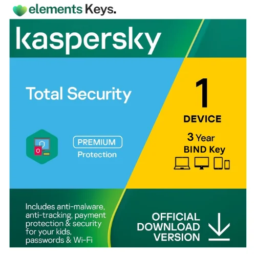 Kaspersky Total Security Bind Key 1 Device 3 Year