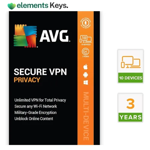 AVG Secure VPN (Multi-Device) 10 Devices | 3 Years