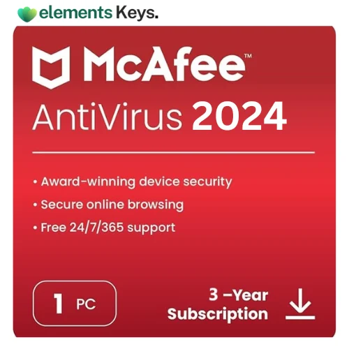 McAfee Antivirus 2024 | 1 Device, 3 Year | Antivirus Internet Security Software