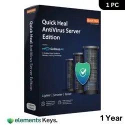 Quick Heal Antivirus Server Latest Version - 1 Server, 1 Year