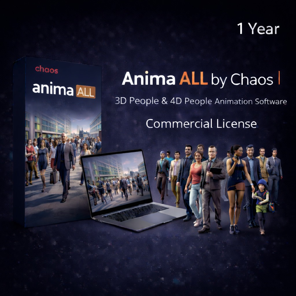 Anima ALL by Chaos – 3D People & 4D People Animation Software for 1 Year | Commercial License