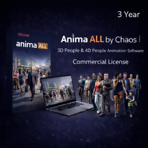Anima ALL by Chaos – 3D People & 4D People Animation Software for 3 Year | Commercial License