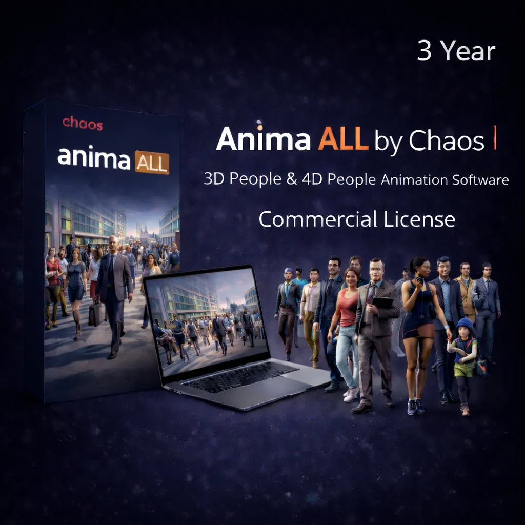 Anima ALL by Chaos – 3D People & 4D People Animation Software for 3 Year | Commercial License