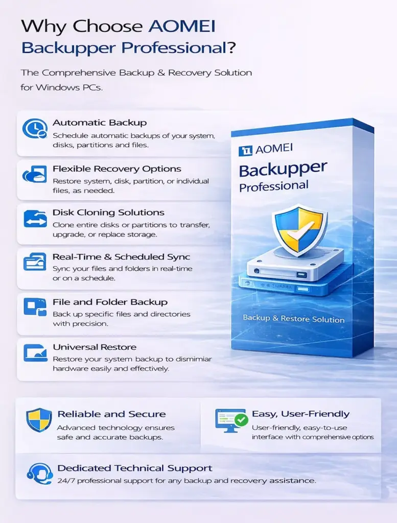 AOMEI Backupper Professional (Lifetime Upgrades / 2 PCs) 1 AOMEI Backupper Professional (Lifetime Upgrades / 2 PCs)