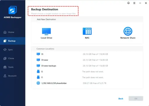 AOMEI Backupper Server (1 Year / 1 Server) - Image 3