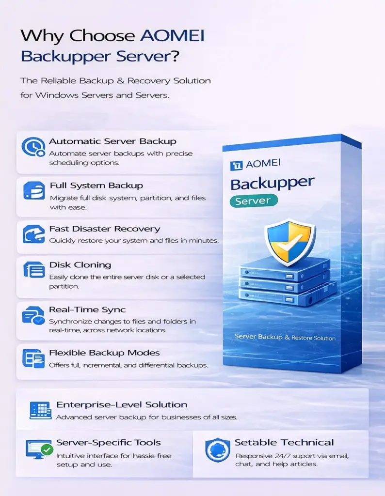 AOMEI Backupper Server (Lifetime Upgrades / 1 Server)
