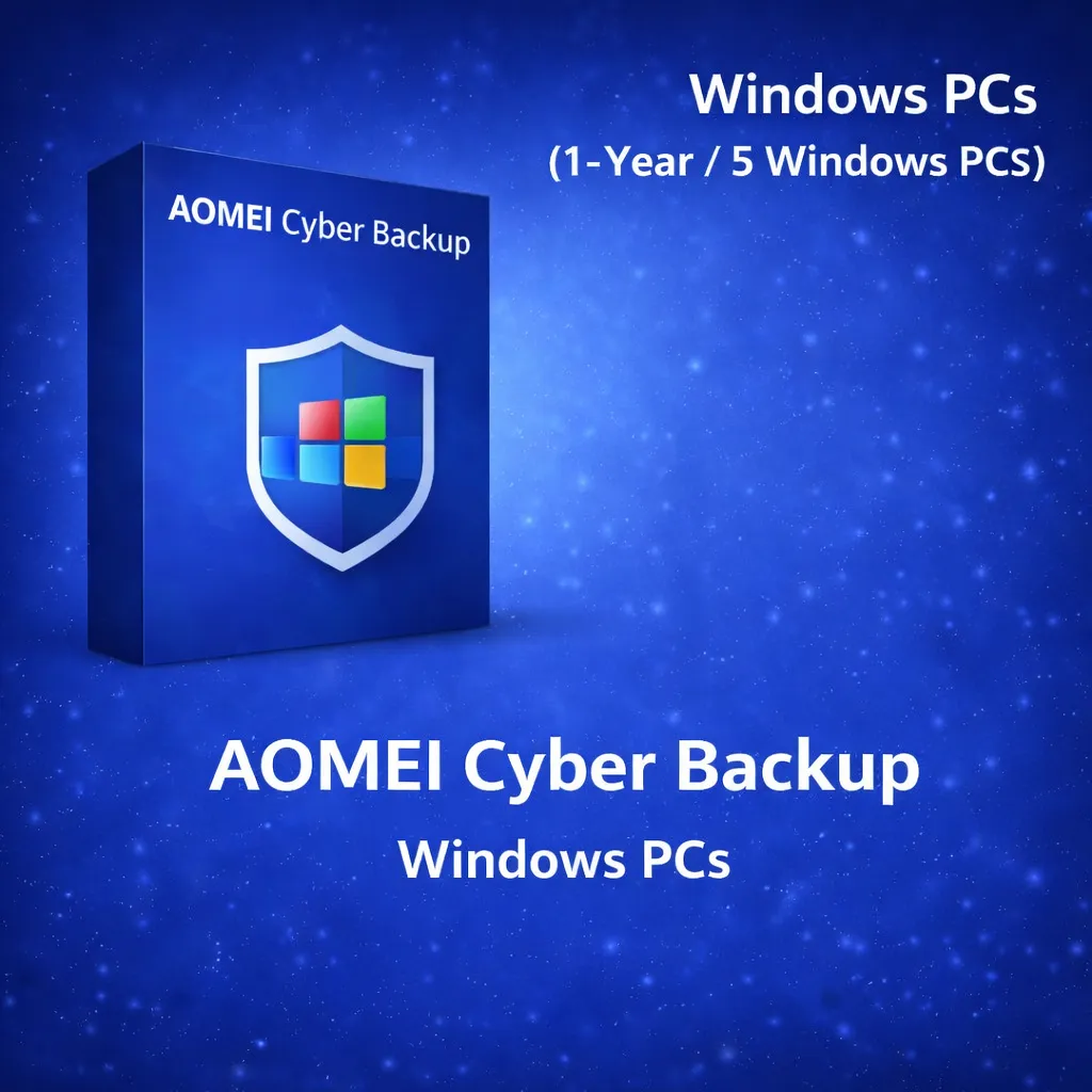 AOMEI Cyber Backup Windows PCs (1-Year / 5 Windows PCs)