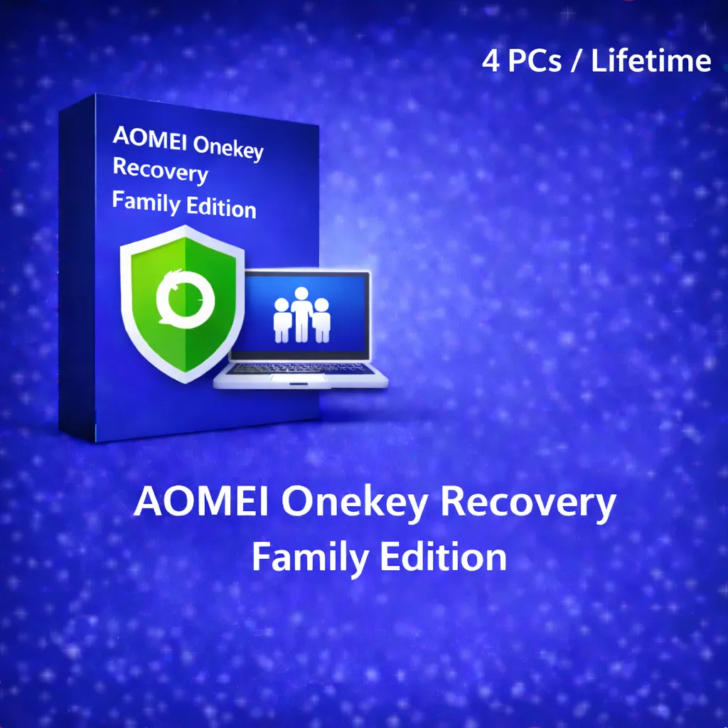 AOMEI Onekey Recovery Family Edition (4 PCs / Lifetime)