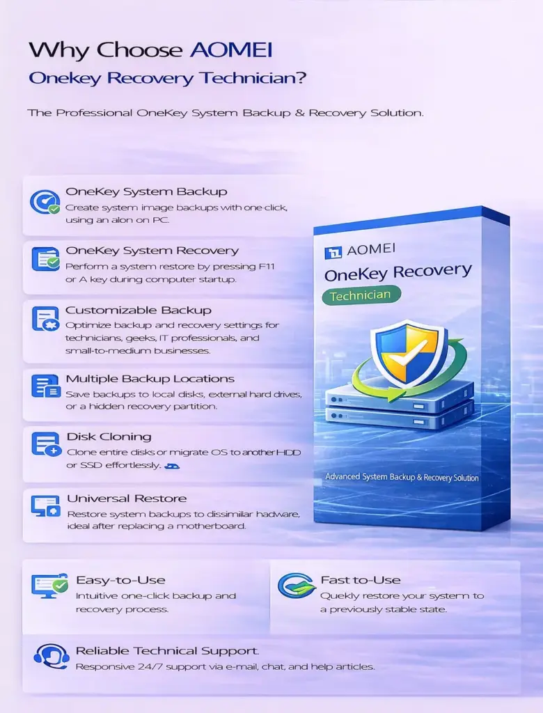 AOMEI Onekey Recovery Technician Lifetime
