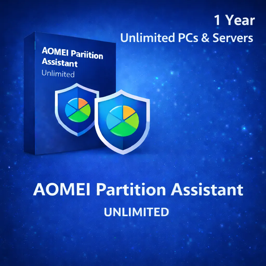 AOMEI Partition Assistant Unlimited (1 Year / Unlimited PCs & Servers)