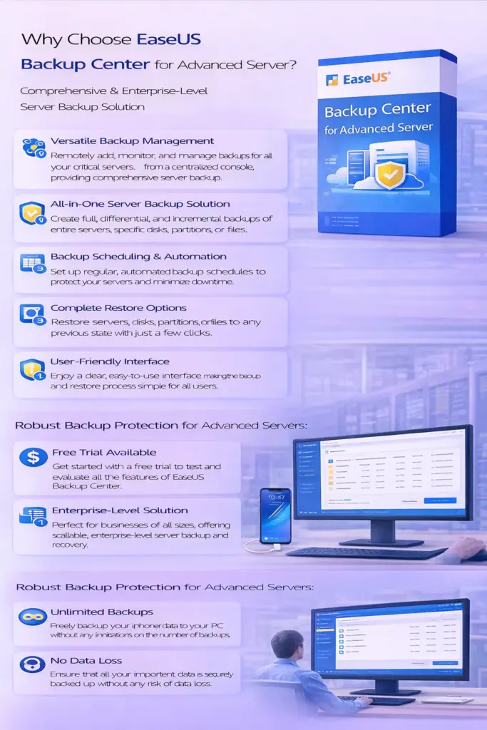 EaseUS Backup Center for Advanced Server – 2 Year Subscription 1 EaseUS Backup Center for Advanced Server – 2 Year Subscription