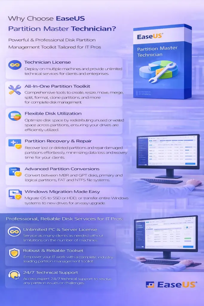 EaseUS Partition Master Technician – 2 Year Subscription