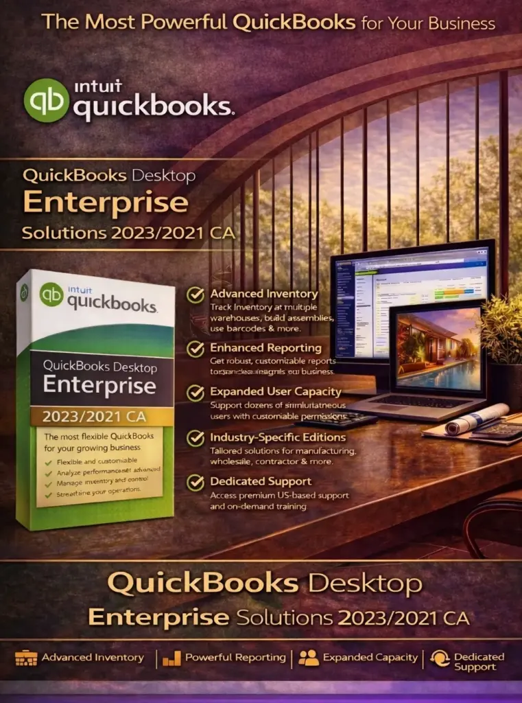 QuickBooks Desktop Enterprise Solutions 2023/2021 CA for Windows 1 QuickBooks Desktop Enterprise Solutions 2023/2021 CA for Windows