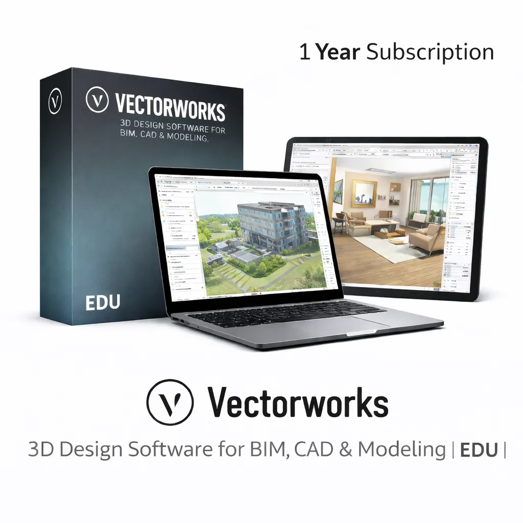 Vectorworks: 3D Design Software for BIM CAD & Modeling | EDU | 1 Year Subscription
