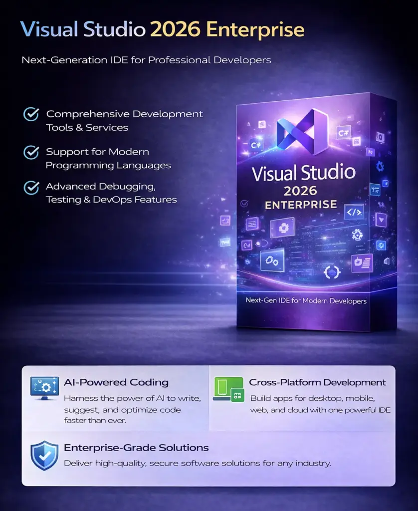 Visual Studio 2026 Enterprise | 2 User | Lifetime Subscription
