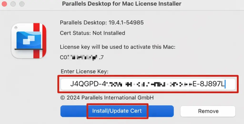 Parallels Desktop 26/20/19/18 Lifetime Key Activation Guide