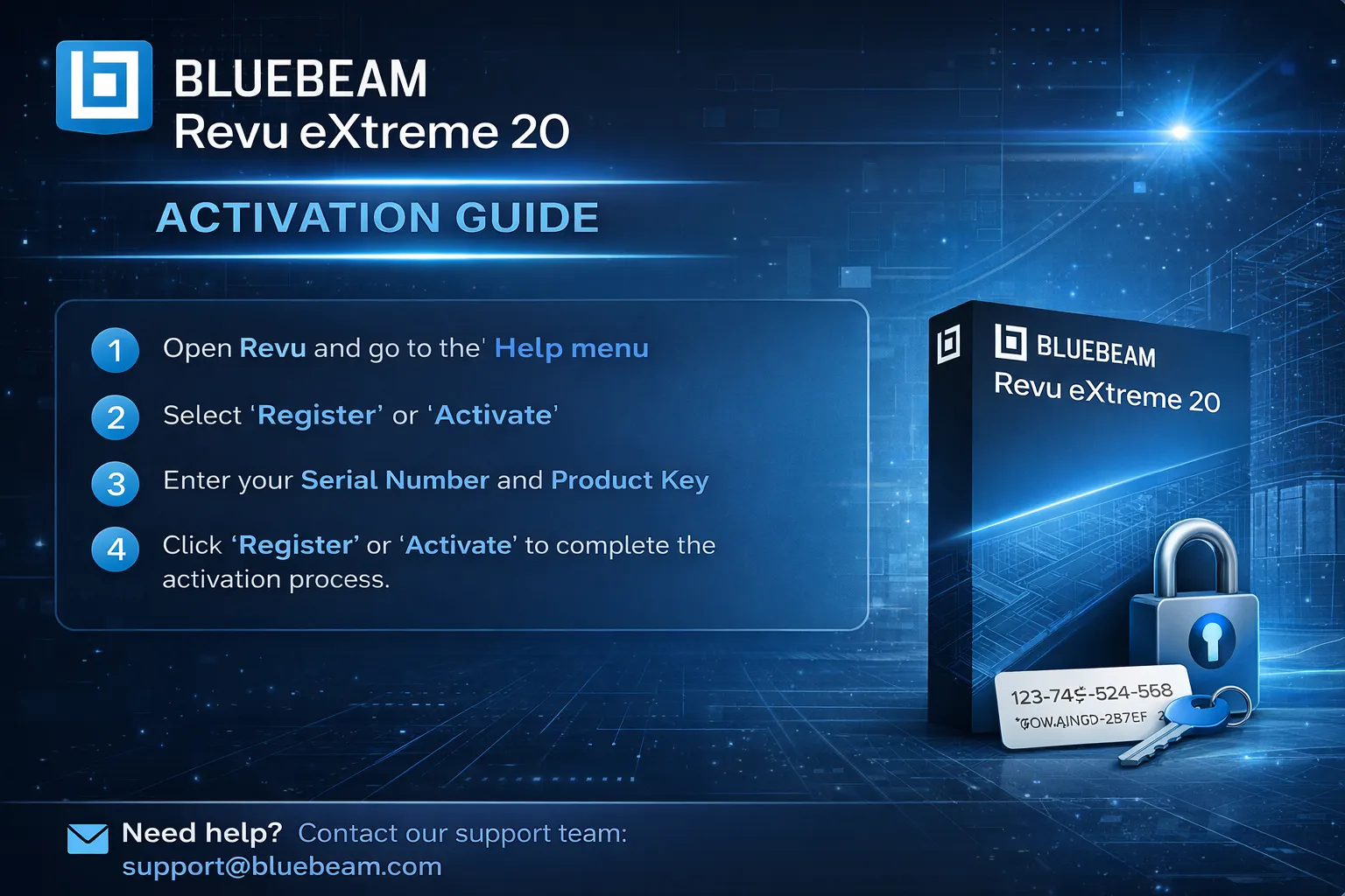 Bluebeam Revu eXtreme 20 Activation Guide