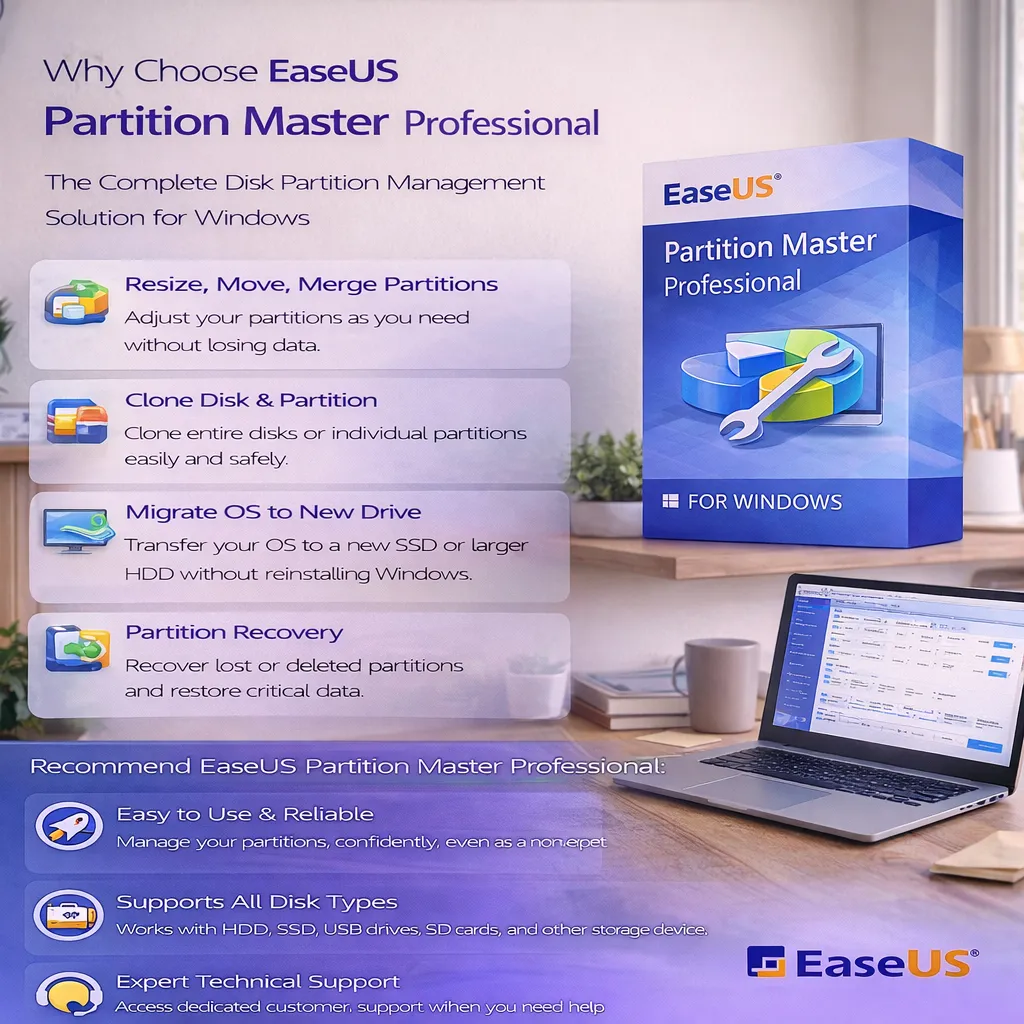 EaseUS Partition Master Professional - 1 Month Subcription 1 EaseUS Partition Master Professional - 1 Month Subcription