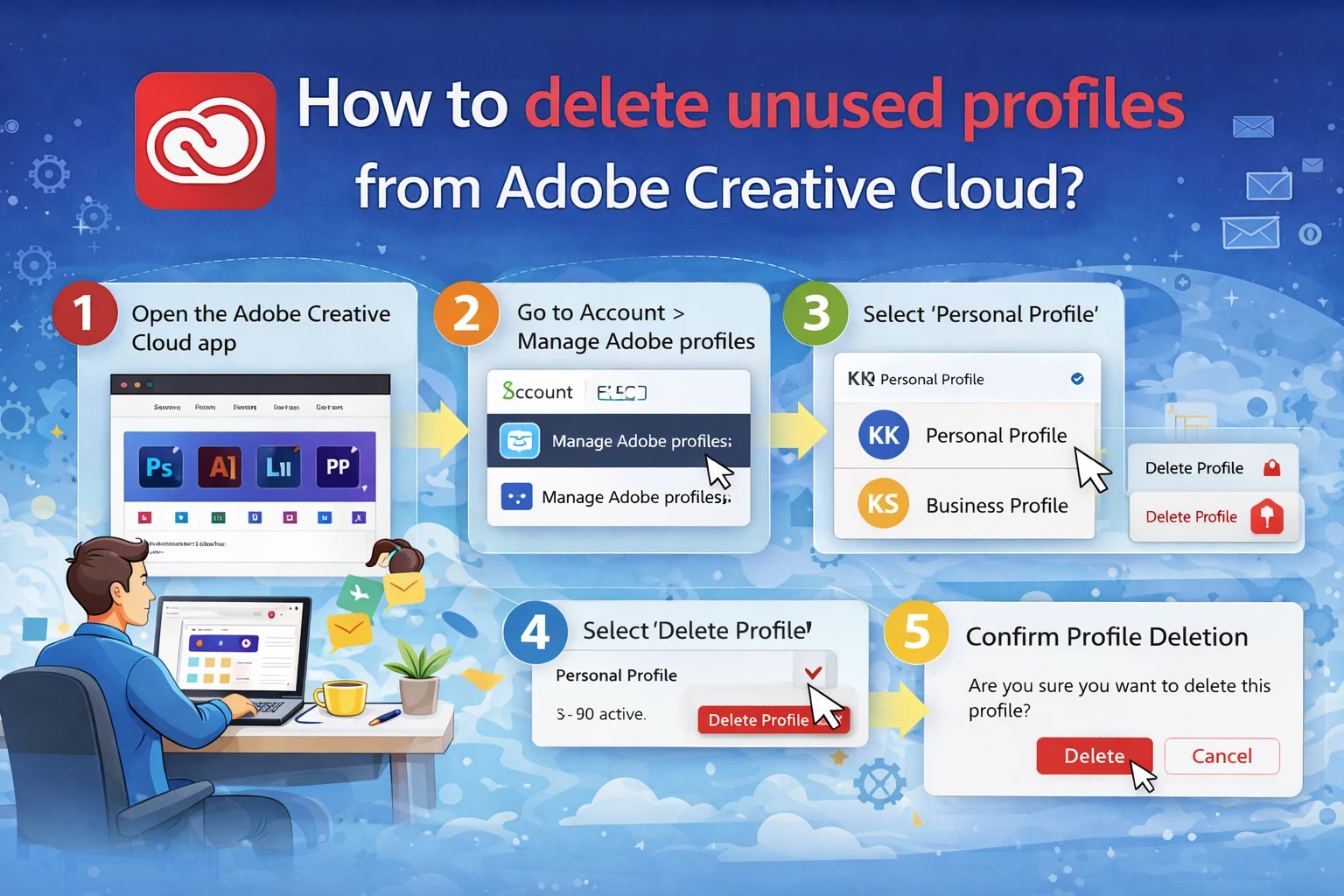 How to delete unused profiles from Adobe Create Cloud