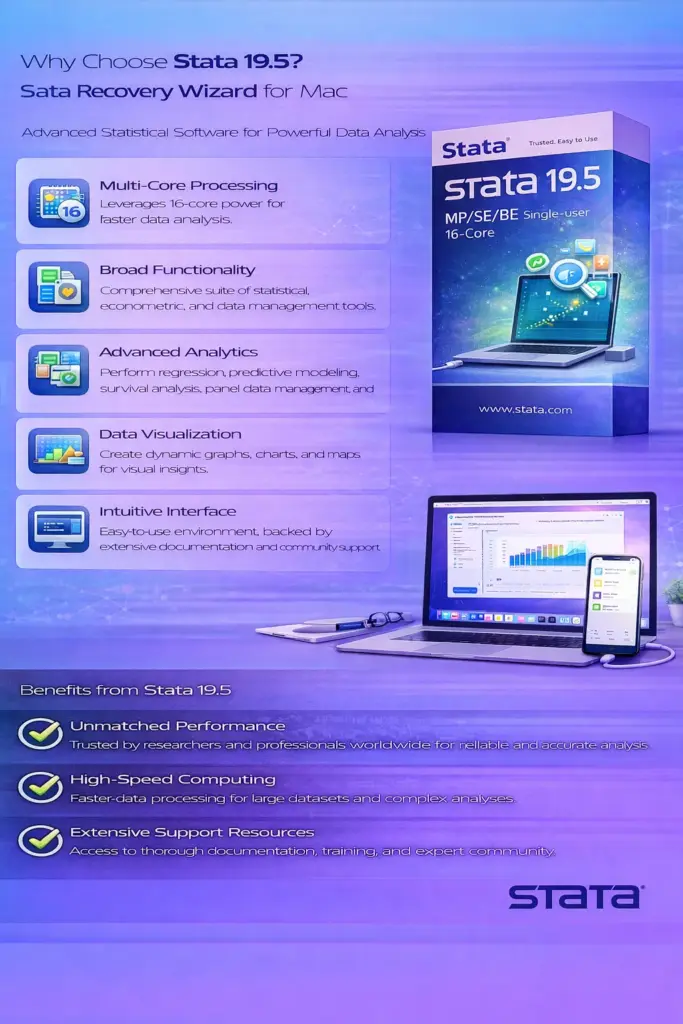 Stata 19.5 MP/SE/BE Single-user 16-core Perpetual / Lifetime Key
