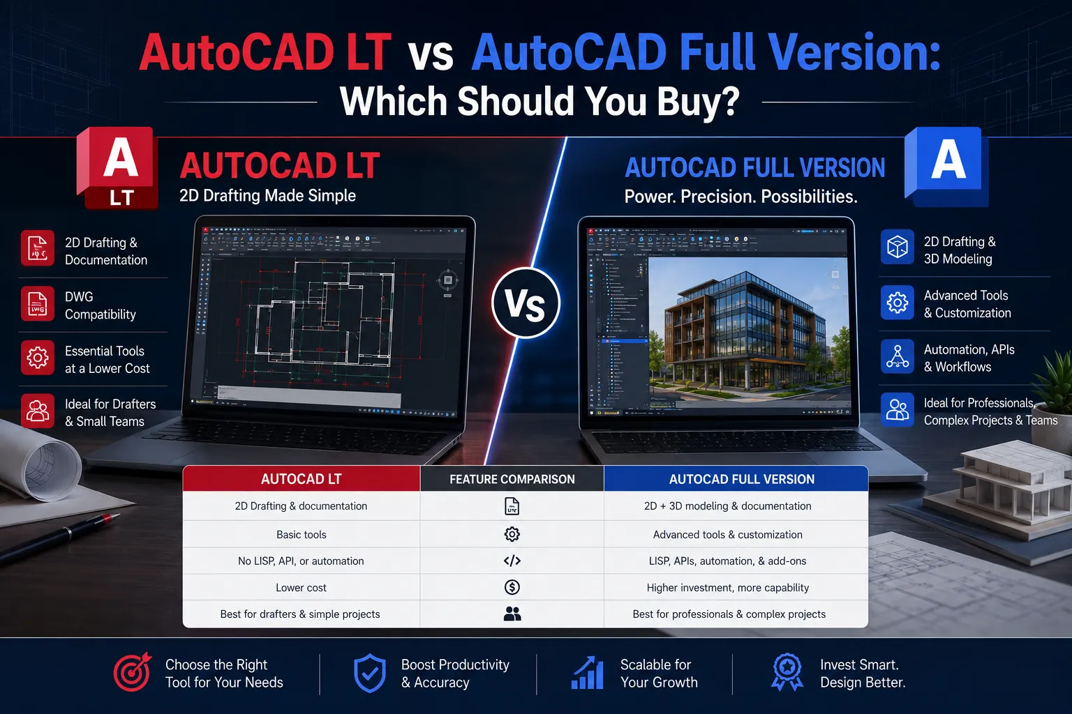 AutoCAD LT vs AutoCAD Full Version: Which Should You Buy?