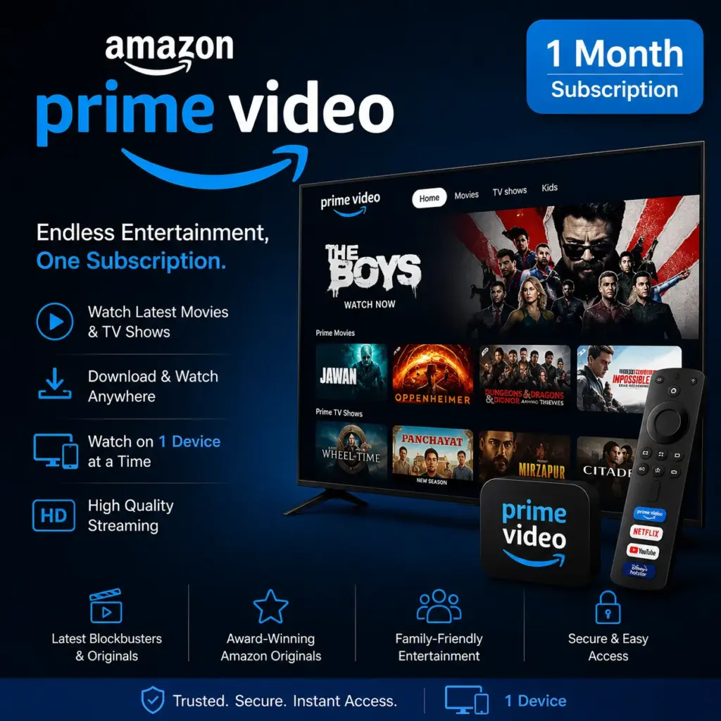 Amazon Prime Video | 1 Devices | 1 Month Subscription